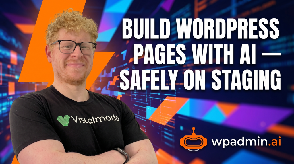 WPadmin.AI building a WordPress landing page from one prompt