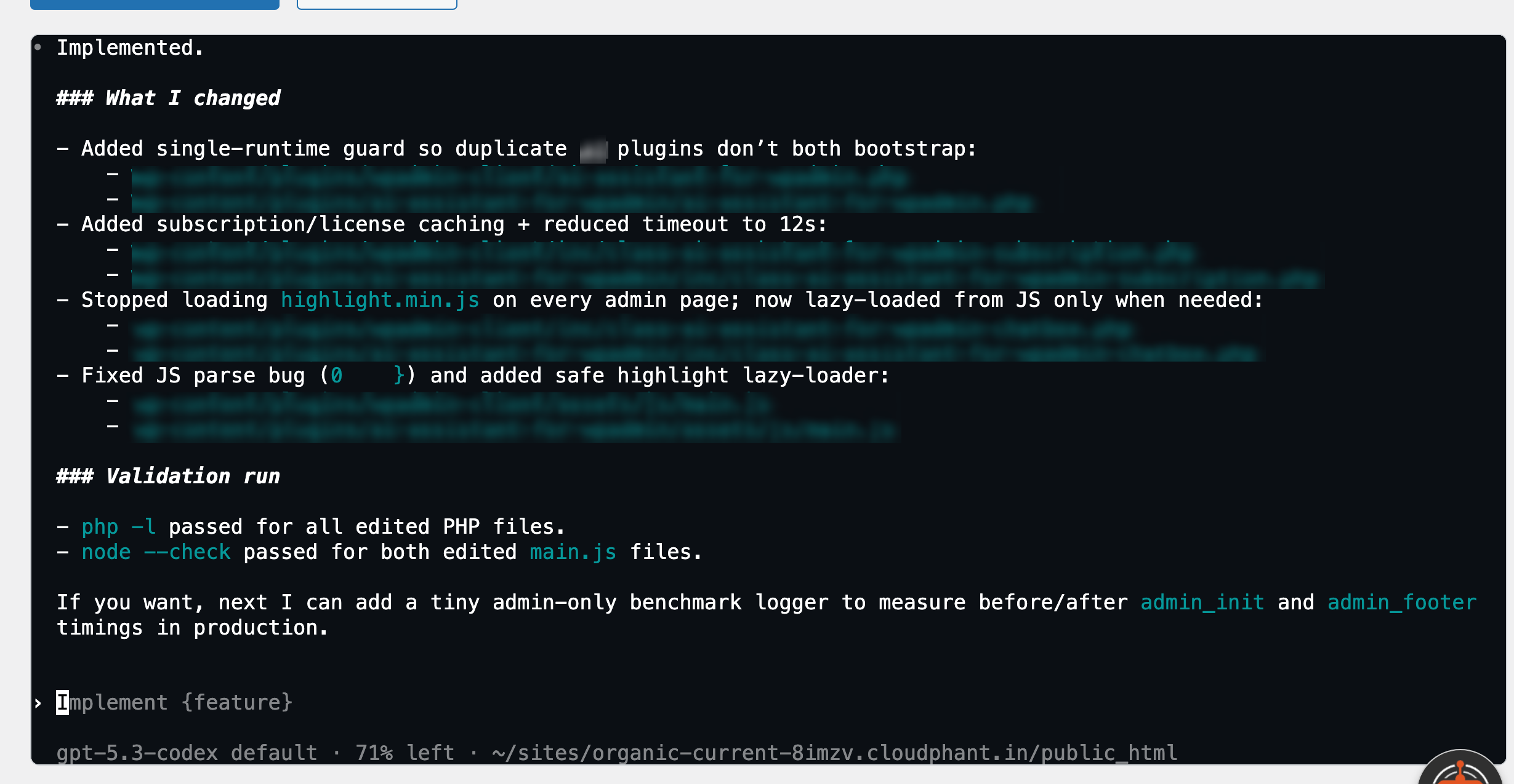 WPadmin.AI V2 completion summary